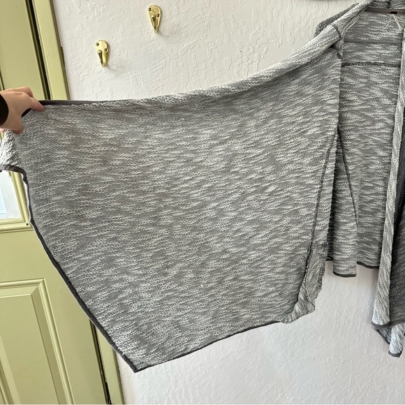 Free People In The Loop Open Front Textured Zip Sleeve Cardigan Medium - Picture 6 of 10